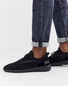 Черные кроссовки с трикотажной отделкой Pull&Bear - Черный