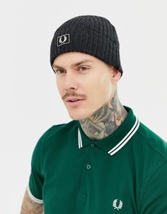 Хлопковая шапка-бини Fred Perry - Черный