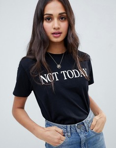 Футболка с надписью Not Today ASOS DESIGN - Черный