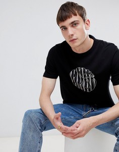 Черная футболка с логотипом Pretty Green - Черный