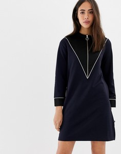 Платье в спортивном стиле на молнии Maison Scotch - Темно-синий
