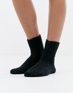 Мягкие черные носки с блестками Monki - Черный