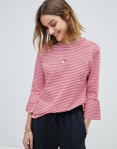 Расклешенная футболка в полоску Maison Scotch - Красный