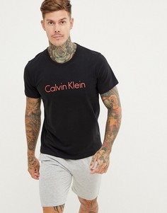 Хлопковая футболка Calvin Klein - Черный