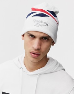 Белая шапка-бини с логотипом Reebok Classic Vector DH3555 - Белый