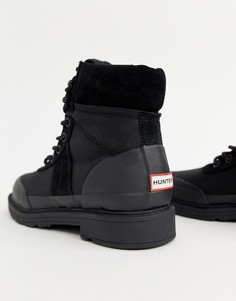 Черные утепленные кожаные ботинки Hunter - Черный
