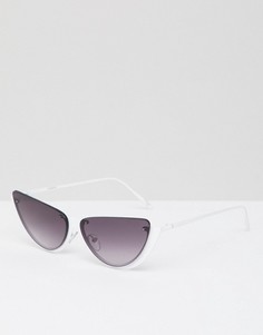 Солнцезащитные очки кошачий глаз ASOS DESIGN - Белый