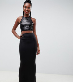 Платье макси с пайетками ASOS DESIGN Tall - Черный