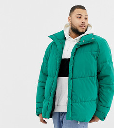 Зеленая дутая oversize-куртка ASOS DESIGN Plus - Зеленый