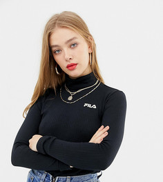 Топ с маленьким логотипом на груди Fila - Черный