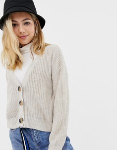 Укороченный кардиган с маргаритками Brave Soul - Желтый