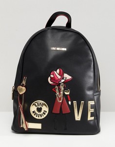 Рюкзак с подвеской-логотипом Love Moschino - Черный