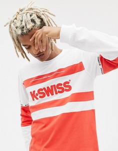 Белый лонгслив с логотипом K-Swiss Fairfield - Белый