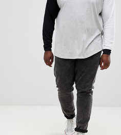 Джинсы скинни с эффектом кислотной стирки Jacamo Plus - Черный
