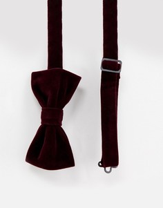 Красный бархатный галстук-бабочка Devils Advocate - Красный