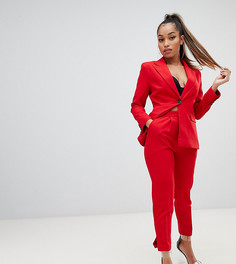 Красные облегающие брюки ASOS DESIGN Petite - Красный