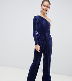 Комбинезон на одно плечо ASOS DESIGN Petite - Темно-синий