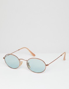 Круглые солнцезащитные очки Ray-Ban 0RB3547N - Золотой