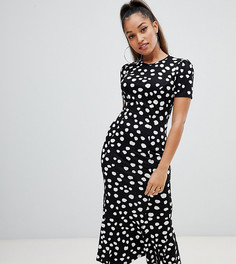Чайное платье макси в горошек ASOS DESIGN Petite - Мульти