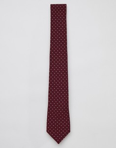 Бордовый узкий галстук в горошек Paul Smith - Красный