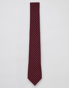 Бордовый узкий галстук в горошек Paul Smith - Красный
