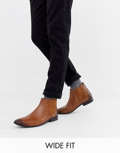 Кожаные ботинки челси для широкой стопы KG by Kurt Geiger - Рыжий