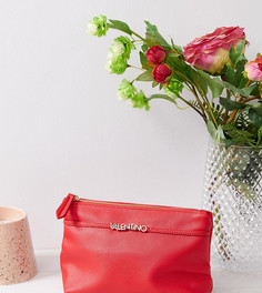 Бордовая косметичка на молнии Valentino by Mario Valentino - Красный
