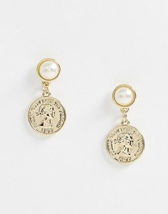 Серьги-подвески Pieces - Золотой