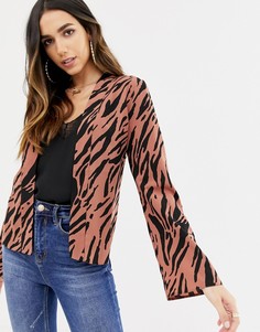 Блузка без застежки с тигровым принтом ASOS DESIGN - Мульти