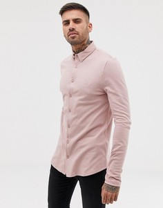 Розовая трикотажная рубашка River Island - Розовый