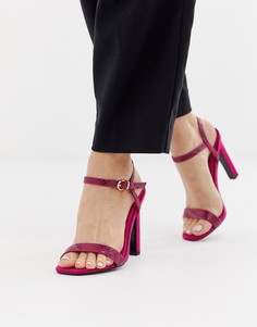Розовые босоножки на каблуке River Island - Розовый