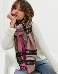 Розовый шарф в клетку River Island - Мульти