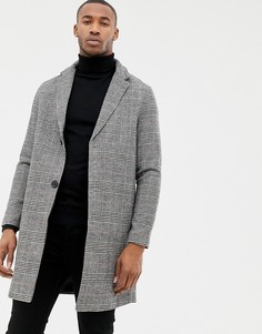 Серое пальто в клетку Pull&Bear - Серый
