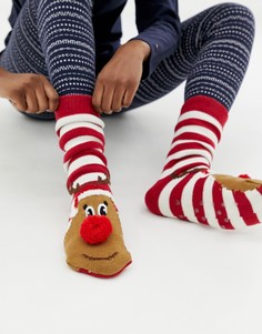 Тапочки-носки New Look Rudolf - Красный