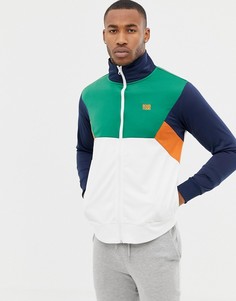 Белая спортивная куртка колор блок Pull&Bear - Белый