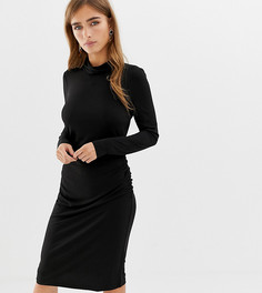 Облегающее платье с отворачивающимся воротником Vero Moda Petite - Черный