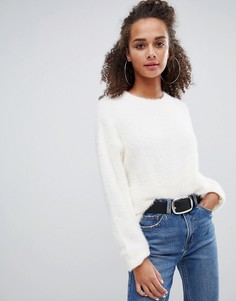 Удлиненный джемпер Bershka - Кремовый
