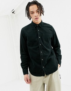 Темно-зеленая вельветовая рубашка Pull&Bear - Зеленый