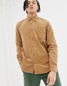 Светло-коричневая вельветовая рубашка Pull&Bear - Рыжий