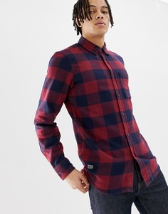 Красная фланелевая рубашка в клетку Pull&Bear - Красный