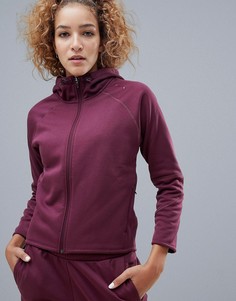Худи бордового цвета на молнии Puma Evostripe - Красный