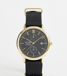 Черные часы с парусиновым ремешком Reclaimed Vintage Inspired эксклюзивно для ASOS - Черный