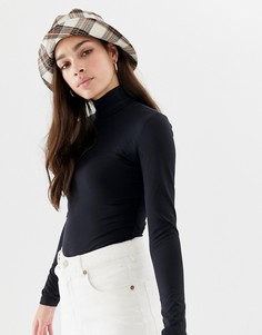 Боди с высоким воротом Bershka - Черный