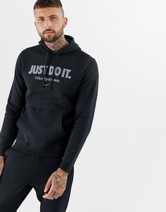 Черная толстовка с вышитым логотипом Nike AQ7137-010 - Черный