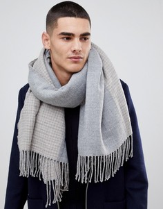 Серо-бежевый шарф в ломаную клетку ASOS DESIGN - Серый