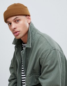 Шапка-бини табачного цвета ASOS DESIGN - Рыжий