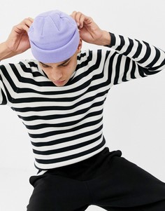 Фиолетовая шапка-бини ASOS DESIGN - Фиолетовый