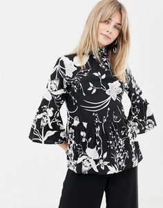 Свободная блузка с высоким воротом Vero Moda - Мульти