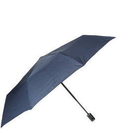 Складной автоматический зонт с куполом синего цвета Doppler