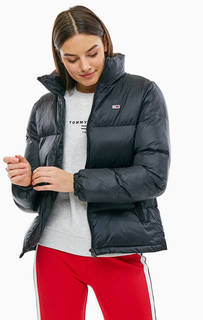 Зимняя черная куртка на молнии Tommy Jeans